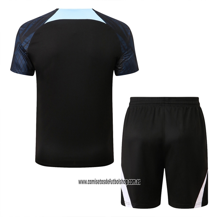 Chandal del Inter Milan 22-23 Manga Corta Negro - Pantalon Corto
